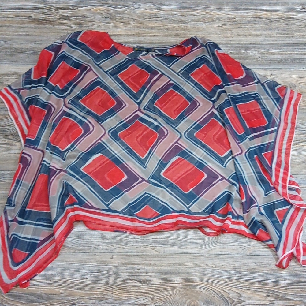 Sheer Shaw Poncho Flowy Cover Up Top!